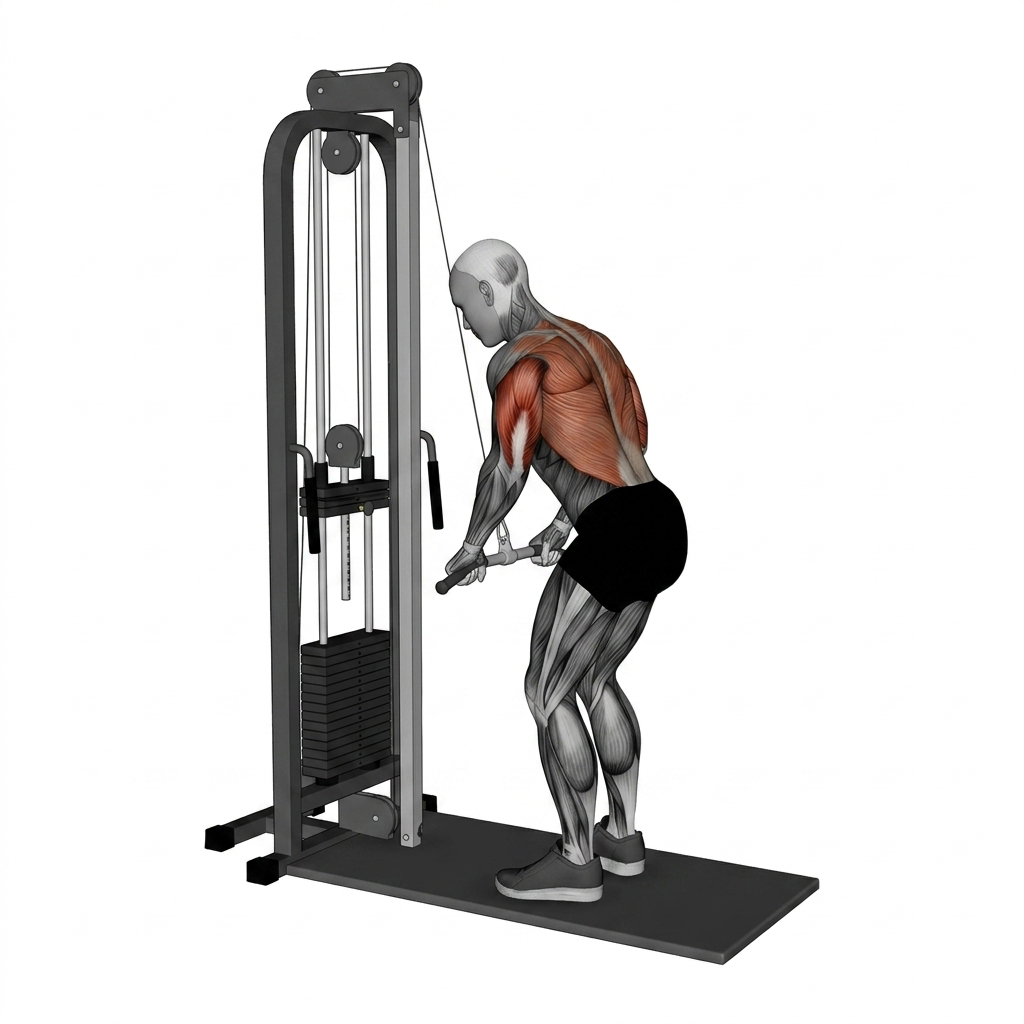 Cable Triceps Pushdown (Straight Bar)