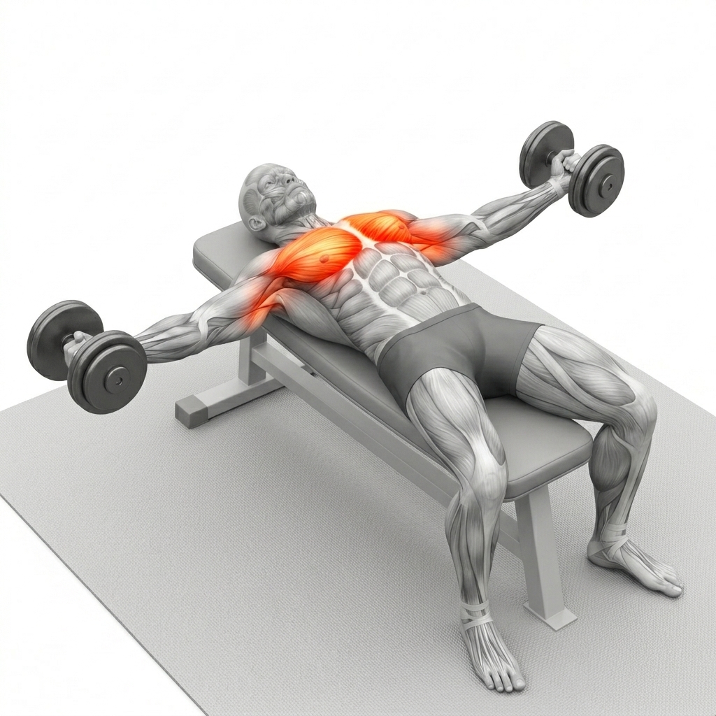Dumbbell Fly (Flat Bench)