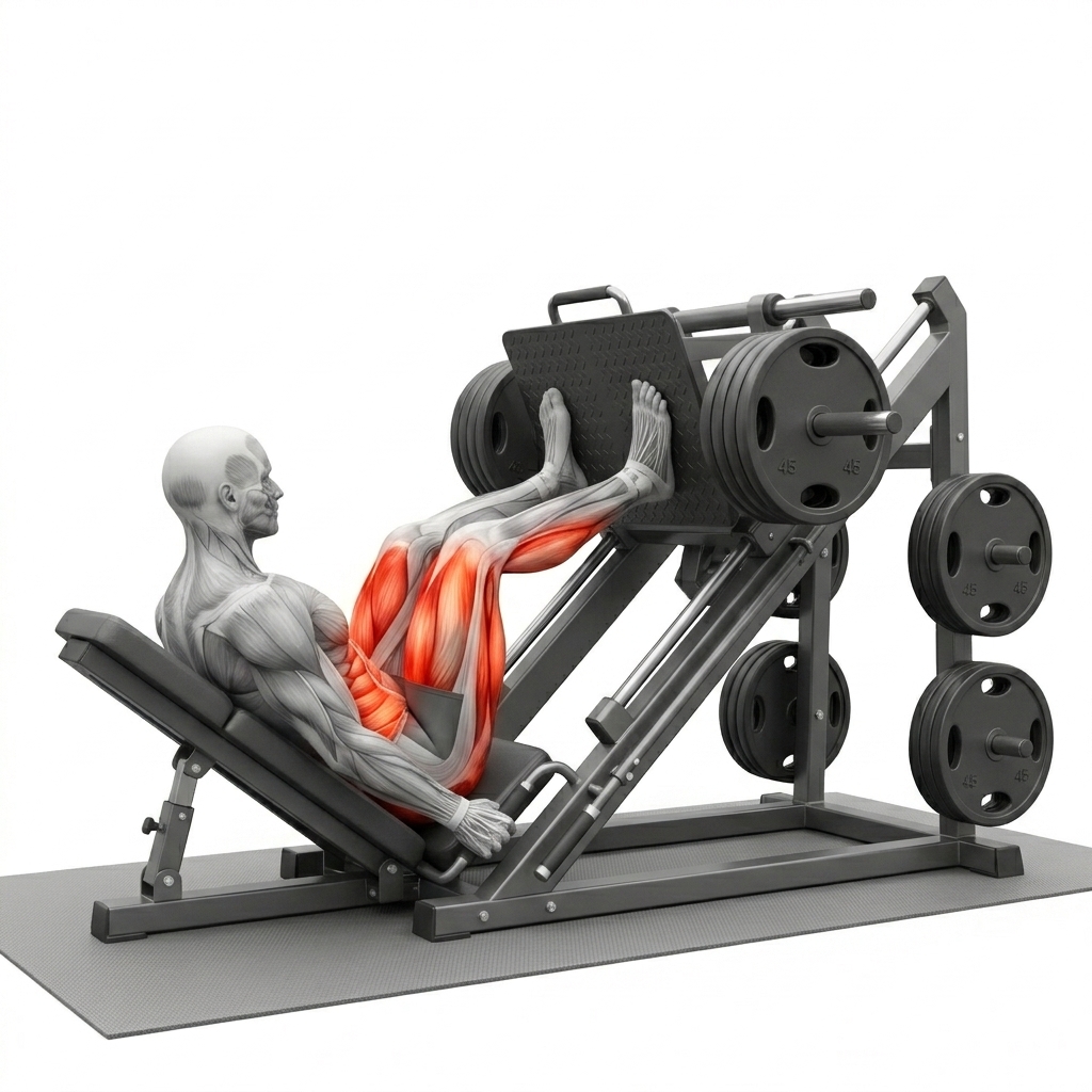 Leg Press Machine (Normal Stance)