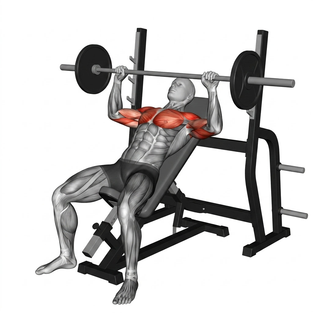 Barbell Inclined Bench Press