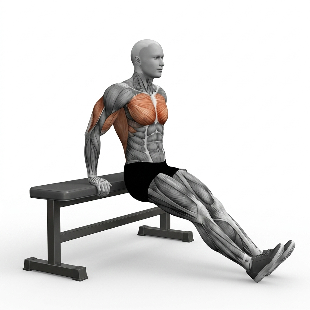 Chest Dip on Bench