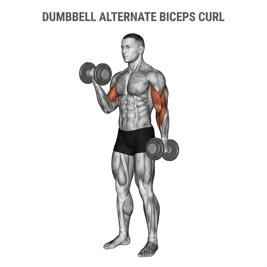 Dumbbell Alternate Biceps Curl