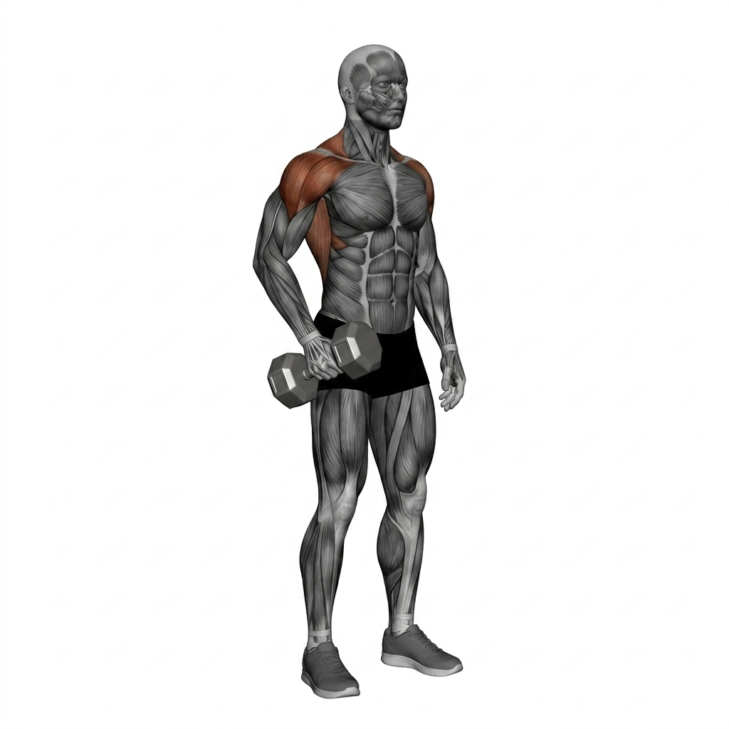 Dumbbell Single Arm Upright Row
